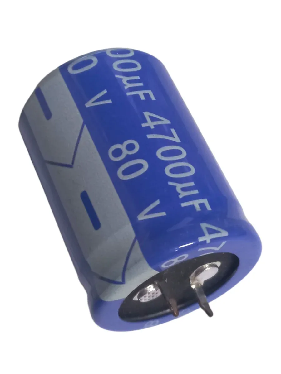 Nobby 4700uF 80V Alüminyum Elektrolitik Kondansatör - 105°C Yüksek Kapasiteli Güç Filtreleme Kondansatörü (Snap-In / İğne Bacak) - Görsel 2