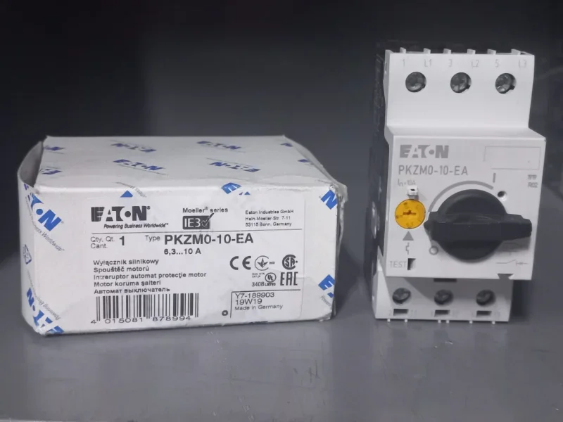 Eaton PKZM0-10-EA Moeller Serisi Motor Koruma Şalteri (6.3-10A, Termik Manyetik Koruma, IE3 Uyumlu)