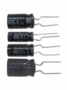 Rubycon 4.7uF 400V Yüksek Voltaj Kondansatörü - PX Serisi 400PX4R7MEFCT810X12.5 (105°C Uzun Ömürlü, THT Şeritli Form, 5 Adet Paket)