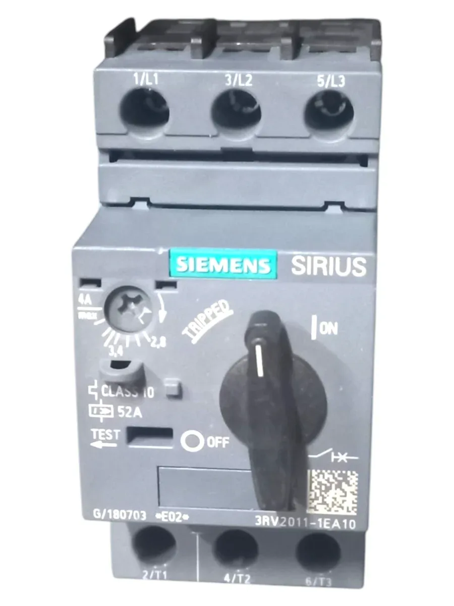 Siemens SIRIUS 3RV2011-1EA10 Motor Koruma Şalteri (2.8-4A, S00 Kasa, 1.5kW, 100kA, Termik Manyetik) - Görsel 3