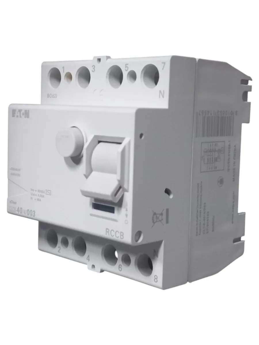 Eaton CLC6-40/4/003 Kaçak Akım Koruma Şalteri (4 Kutuplu 40A 30mA, 6kA Kısa Devre Dayanımı, xClear Serisi, Sıfır) - Görsel 2
