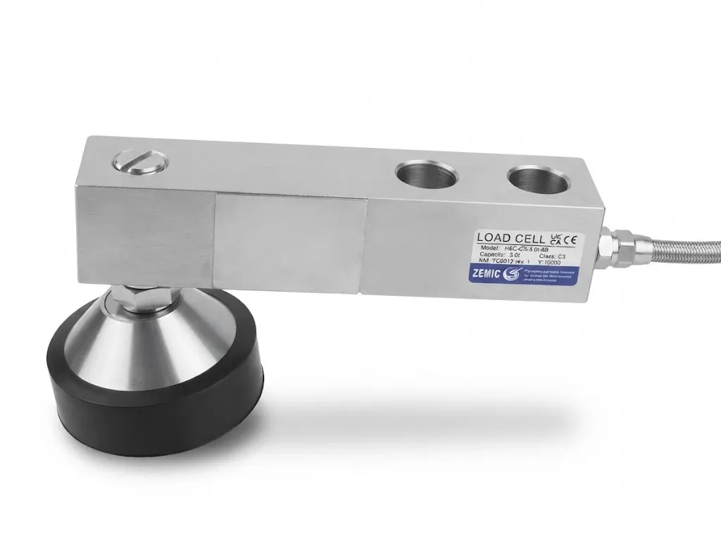 Zemic H8C 3 Ton Lama Tipi Yük Hücresi - OIML C3 Onaylı, 8 Telli ve Orijinal Kauçuk Montaj Ayaklı Set (H8C-C3-3.0t-8B) LOAD CELL