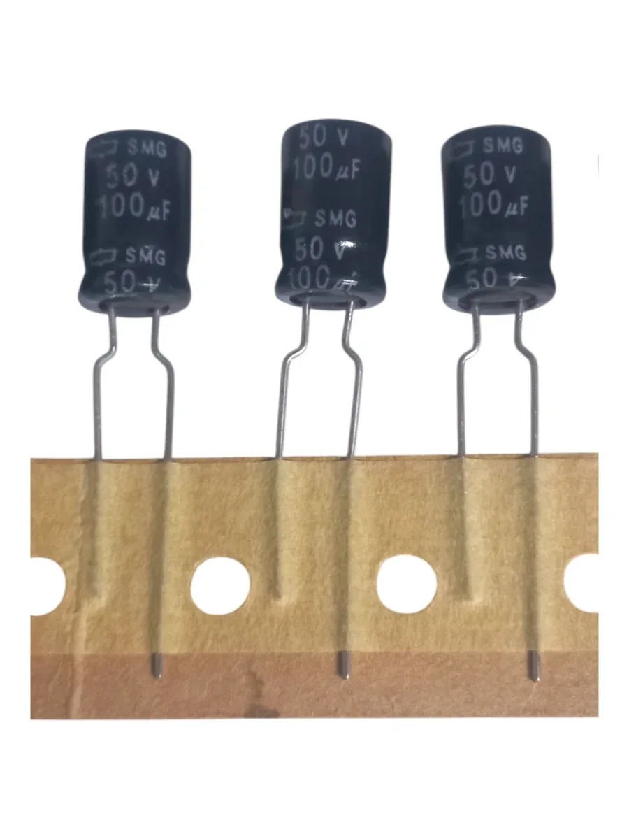 Nippon Chemi-Con 100uF 50V Alüminyum Elektrolitik Kondansatör SMG50VB101M8X11LL - (Minyatür Standart, THT Radial)