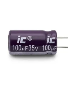Illinois Capacitor (CDE) 100µF 35V CKEM Serisi 105°C Orijinal Low ESR Elektrolitik Kondansatör (High Frequency)