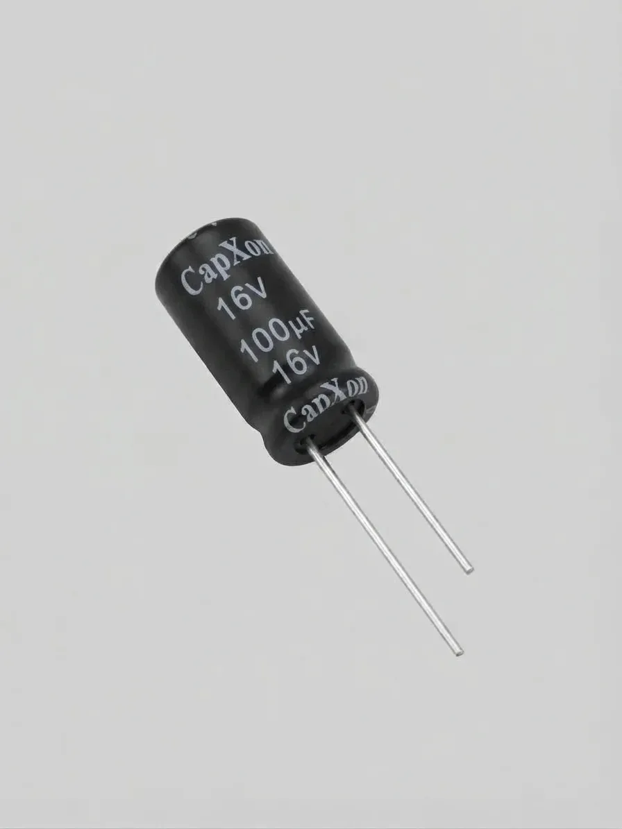 CapXon 100µF 16V Radyal Alüminyum Elektrolitik Kondansatör (Tayvan Malı THT)